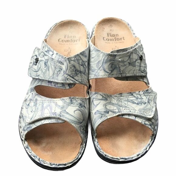 FINN COMFORT Leather Sandals Jamaika Print 42 - Picture 3 of 9